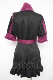 画像2: DearMyLove / 十字架刺繍フリルシスタージャージワンピース M ブラック×パープル Y-26-02-21-096-EL-OP-SZ-ZY (2)