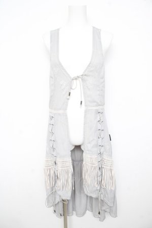 画像: Ozz oneste / Pirates Roseレースアップ2WAYジレ  グレー Y-26-02-21-097-OO-TO-SZ-ZY