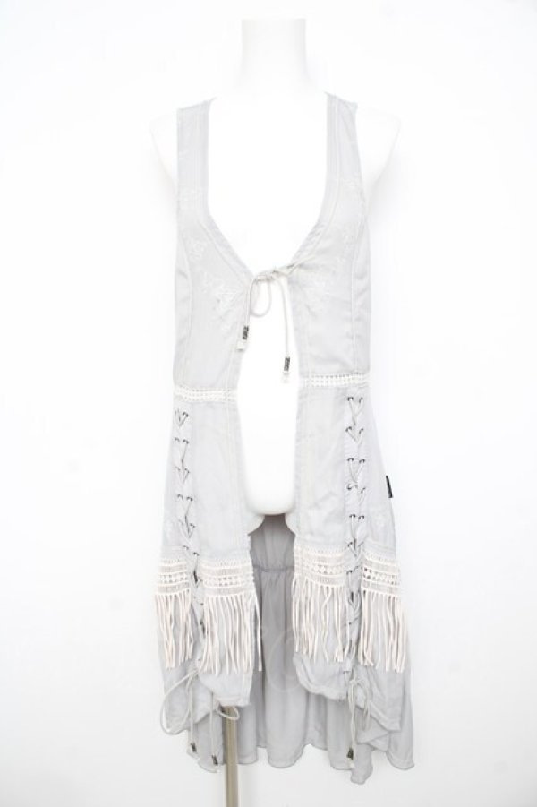 画像1: Ozz oneste / Pirates Roseレースアップ2WAYジレ  グレー Y-26-02-21-097-OO-TO-SZ-ZY (1)