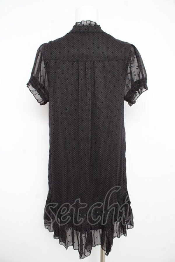 画像2: axes femme / ドットローウエストチュニック M 黒 Y-26-02-21-106-AX-OP-SZ-ZY (2)