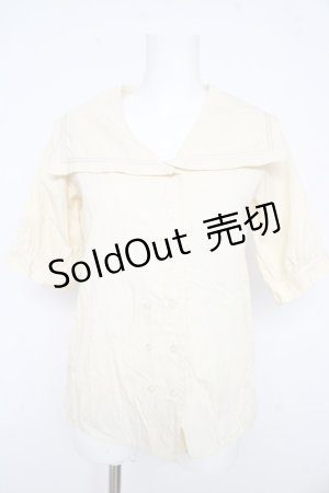 画像: Fi.n.t  / ダブル釦セーラーブラウス F アイボリー Y-26-02-21-009-LO-BL-SZ-ZS