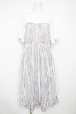 画像: axes femme / ビスチェ切替レイヤードワンピース F 白 Y-26-02-21-112-AX-OP-SZ-ZY