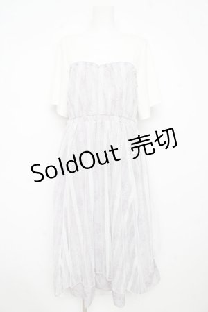 画像: axes femme / ビスチェ切替レイヤードワンピース F 白 Y-26-02-21-112-AX-OP-SZ-ZY