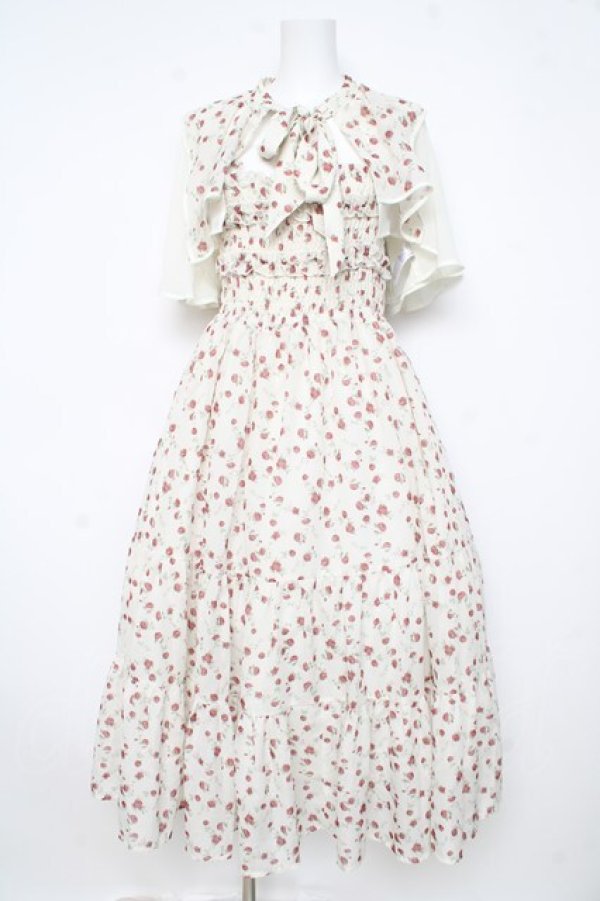 画像1: axes femme / 小花柄ブラウス×ワンピースセット  生成り Y-26-02-21-120-AX-OP-SZ-ZY (1)