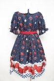 画像2: Chalmiere / スウィーティアップルワンピース  ネイビー Y-26-02-21-128-LO-OP-SZ-ZY (2)