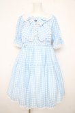 画像1: axes femme kawaii / ギンガムチェック柄ワンピース M サックス Y-26-02-21-129-AX-OP-SZ-ZY (1)