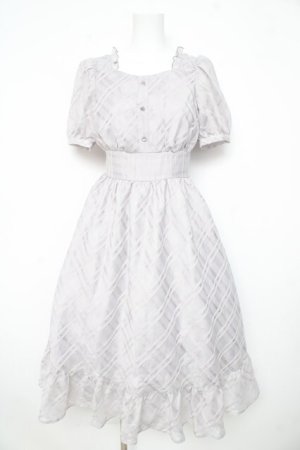 画像: evelyn / シアーチェックコルセットワンピース F グレー Y-26-02-21-131-LO-OP-SZ-ZY