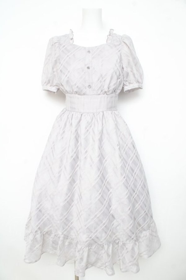 画像1: evelyn / シアーチェックコルセットワンピース F グレー Y-26-02-21-131-LO-OP-SZ-ZY (1)