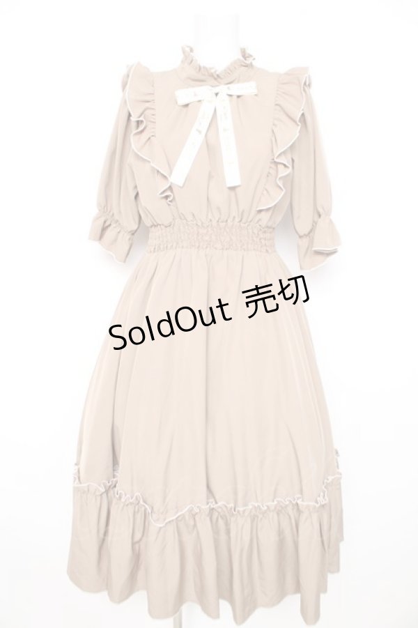 画像1: m petit by misako / NINA'SコラボAMハイショクメローワンピース S 中茶 Y-26-02-21-136-LO-OP-SZ-ZI (1)