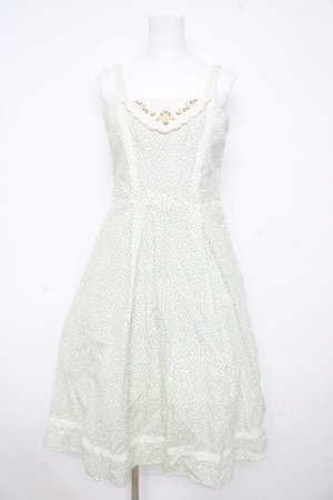 画像: F i.n.t / ハンカチディティール小花柄ワンピース F オフ×グリーン Y-26-02-21-139-CA-OP-SZ-ZY