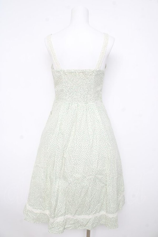 画像2: F i.n.t / ハンカチディティール小花柄ワンピース F オフ×グリーン Y-26-02-21-139-CA-OP-SZ-ZY (2)