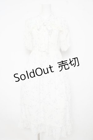 画像: DearMyLove / 上品胸開きフリルワンピース M 白 Y-26-02-21-145-EL-OP-SZ-ZY