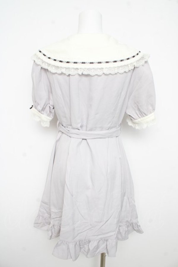 画像2: DearMyLove / フリルメイドワンピース L サックス Y-26-02-21-146-EL-OP-SZ-ZY (2)