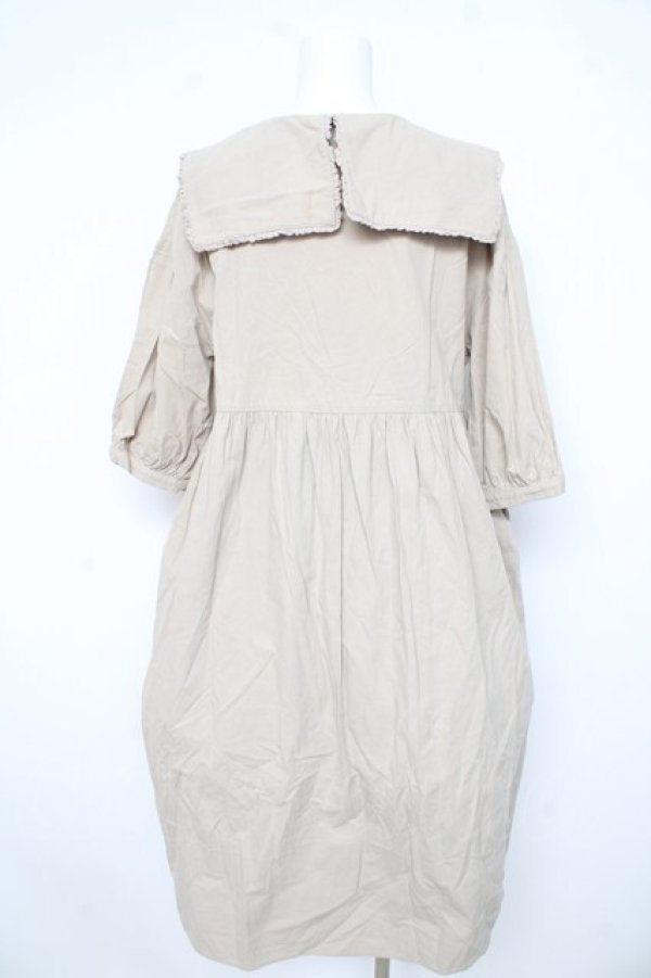 画像2: merry jenny / セーラーリボンワンピース F ベージュ Y-26-02-21-148-LO-OP-SZ-ZY (2)