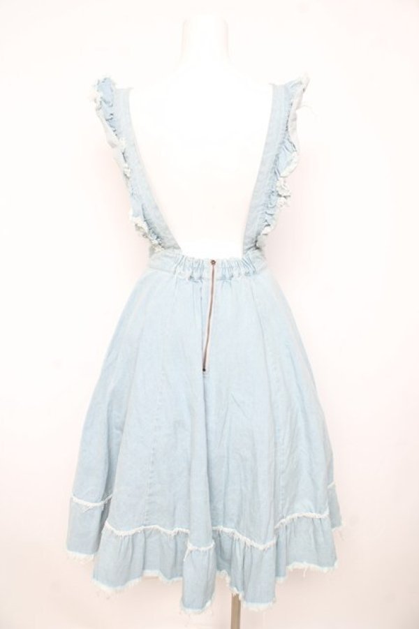 画像2: merry jenny / フリルデニムオーバーオールワンピース F アイスブルー Y-26-02-21-149-LO-OP-SZ-ZY (2)