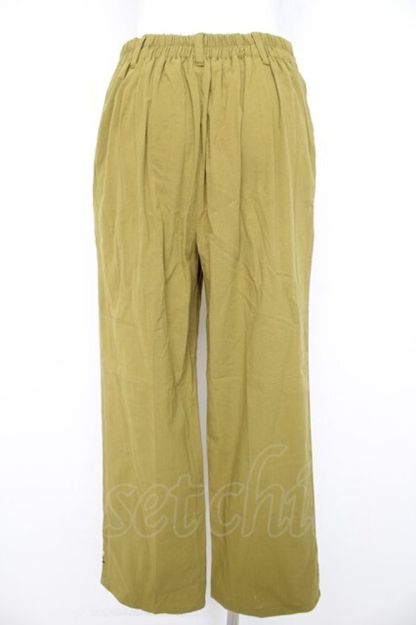 画像2: axes femme / 裾刺繍ストレートパンツ  グリーン Y-26-02-21-153-AX-PA-SZ-ZY (2)