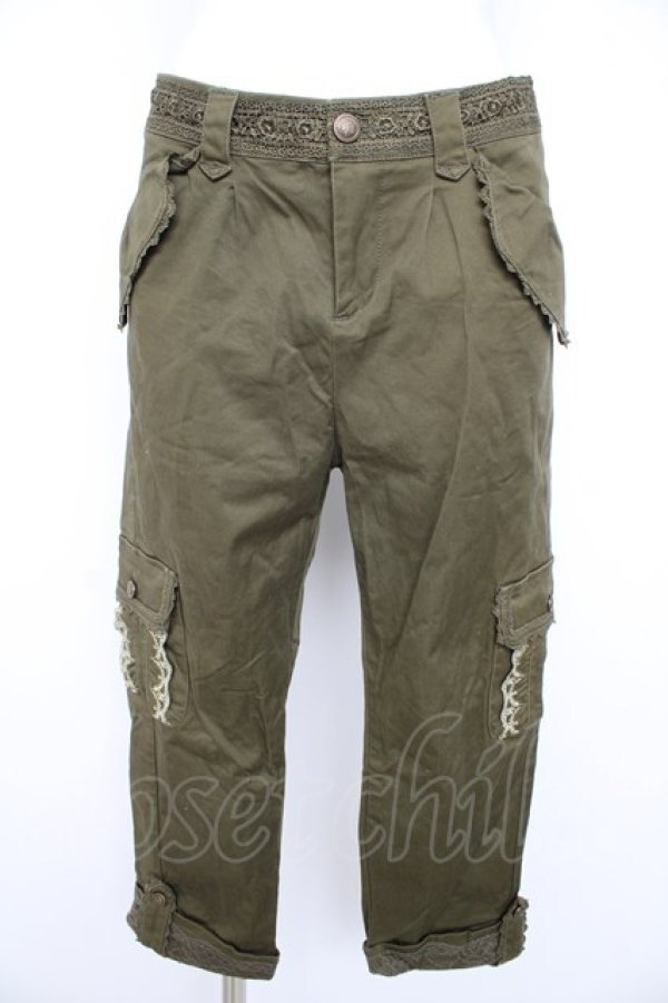 画像1: axes femme / レースポケットカーゴパンツ L グリーン Y-26-02-21-154-AX-PA-SZ-ZY (1)