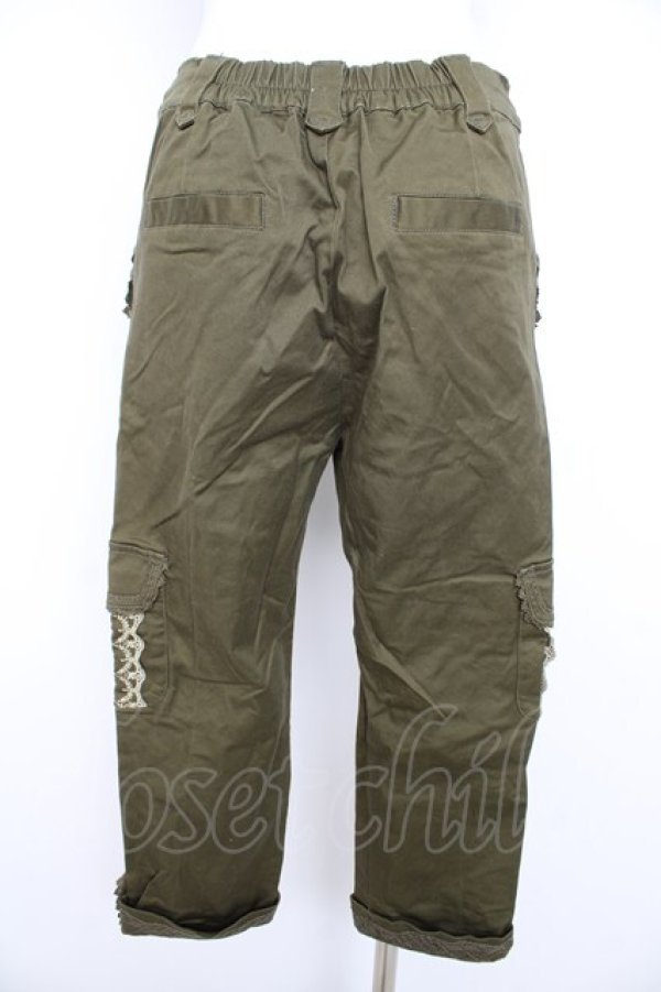 画像2: axes femme / レースポケットカーゴパンツ L グリーン Y-26-02-21-154-AX-PA-SZ-ZY (2)