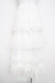 画像2: axes femme / フリルチュールティアードスカート F 白 Y-26-02-21-156-AX-SK-SZ-ZY (2)