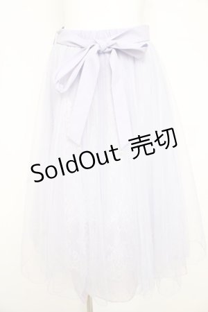 画像: axes femme POETIQUE / レース×チュールスカート  ラベンダー Y-26-02-21-162-AX-SK-SZ-ZI