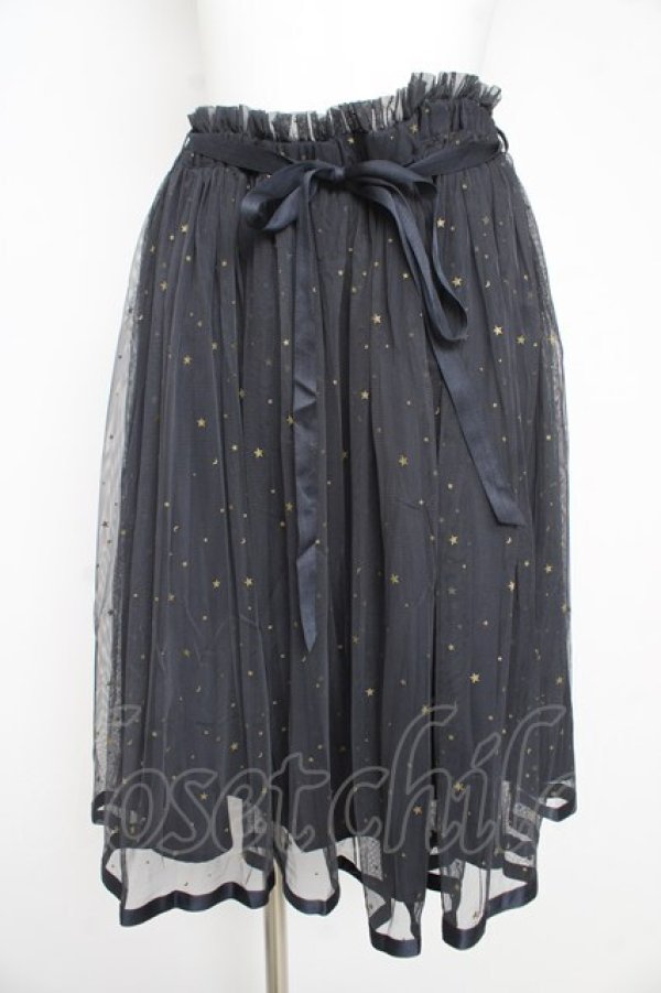 画像1: F i.n.t / スターチュールギャザースカート F ダークネイビー Y-26-02-21-168-CA-SK-SZ-ZY (1)