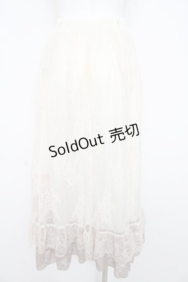 画像2: axes femme / グラデレースフリルスカート  生成り Y-26-02-21-170-AX-SK-SZ-ZY (2)