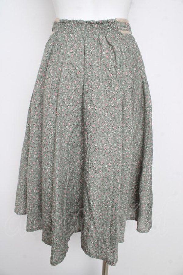 画像2: F i.n.t / フロントレースアップミニスカート F グリーン Y-26-02-21-174-CA-SK-SZ-ZY (2)