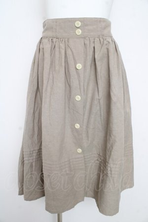 画像: F i.n.t / 裾ピンタックギャザースカート F ライトグリーン Y-26-02-21-177-CA-SK-SZ-ZY