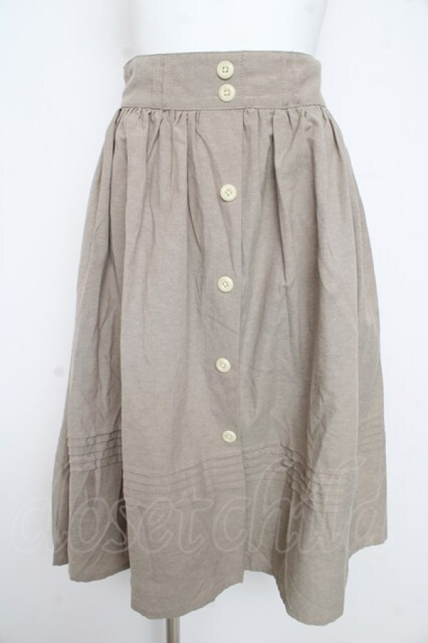 画像1: F i.n.t / 裾ピンタックギャザースカート F ライトグリーン Y-26-02-21-177-CA-SK-SZ-ZY (1)