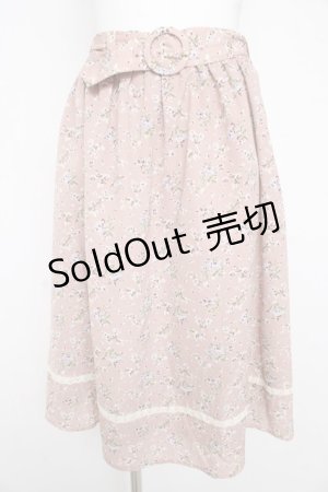 画像: Fi.n.t / レース使い小花柄ギャザースカート F ピンク Y-26-02-21-179-CA-SK-SZ-ZY