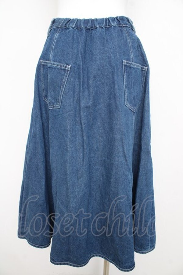 画像2: merry jenny / ダブルリボンデニムスカート F ブルー Y-26-02-21-180-LO-SK-SZ-ZY (2)