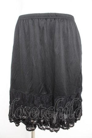 画像: axes femme / バラ刺繍ペチスカート M 黒 Y-26-02-21-182-AX-SK-SZ-ZY