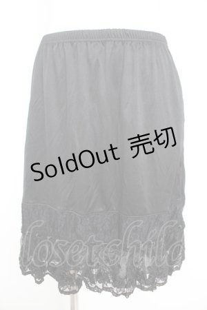 画像: axes femme / バラ刺繍ペチスカート M 黒 Y-26-02-21-182-AX-SK-SZ-ZI