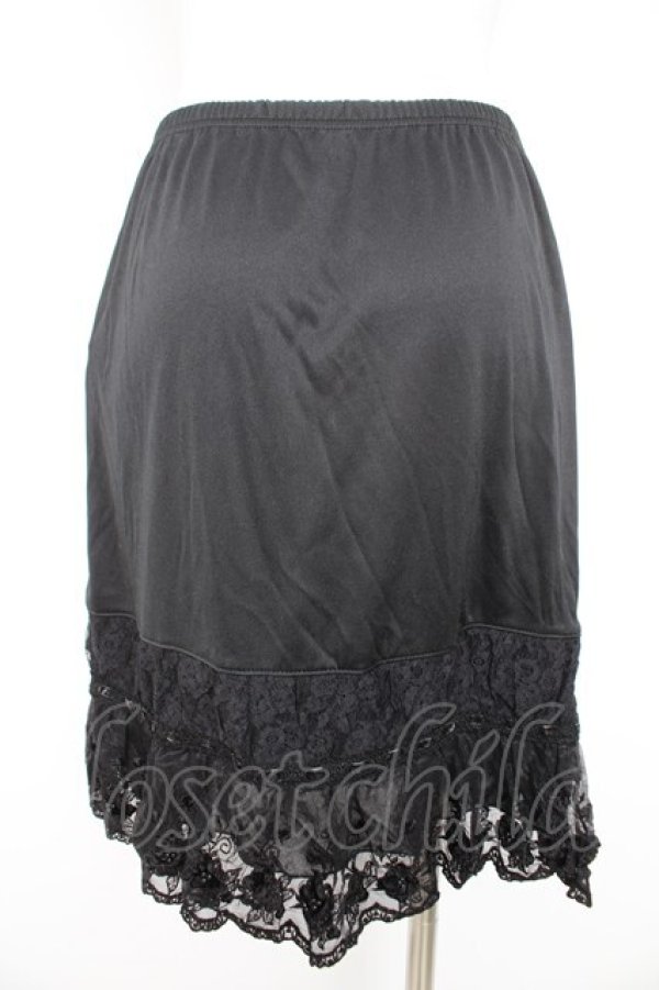 画像2: axes femme / バラ刺繍ペチスカート M 黒 Y-26-02-21-182-AX-SK-SZ-ZY (2)