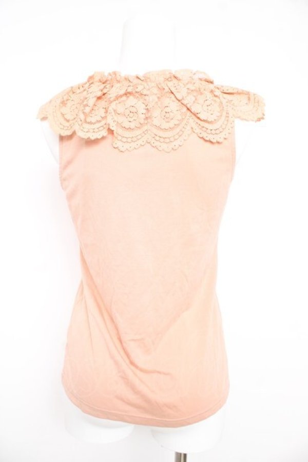 画像2: axes femme / フリル襟タンクトップ M アワピンク Y-26-02-21-018-AX-TO-SZ-ZY (2)