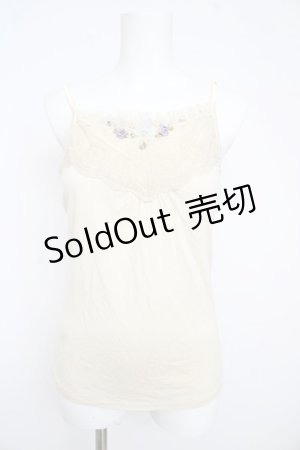 画像: axes femme / バラ×ビジューキャミ M 生成り Y-26-02-21-019-AX-TO-SZ-ZY