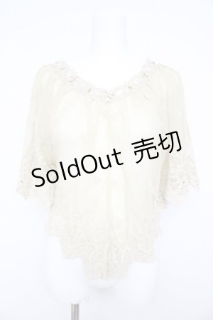 画像: axes femme / レースケープ風プルオーバー M 生成り Y-26-02-21-020-AX-TO-SZ-ZY