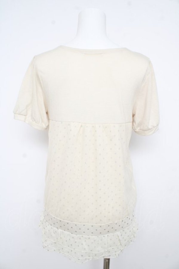 画像2: axes femme / チュール切替ラメドットプルオーバー M 生成り Y-26-02-21-021-AX-TO-SZ-ZY (2)