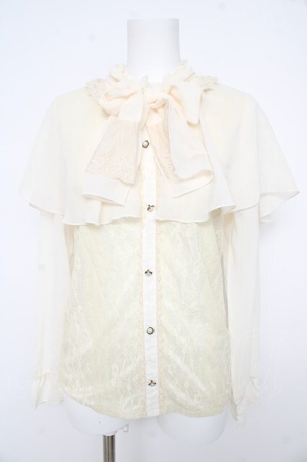 画像1: axes femme / ケープ付レーシープルオーバー M 生成り Y-26-02-21-022-AX-TO-SZ-ZY (1)