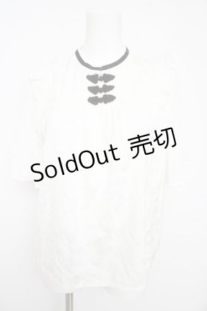 画像: axes femme / ジャカードチャイナブラウス  白 Y-26-02-21-030-AX-BL-SZ-ZY