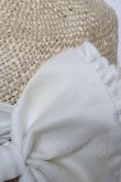 画像6: Hoshibako Works / リボン麦わらボーダーハット  白 Y-26-02-21-003-LO-AC-SZ-ZY (6)