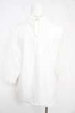 画像2: axes femme POETIQUE / ビックリボンスタンド襟ブラウス  白 Y-26-02-21-033-AX-BL-SZ-ZY (2)