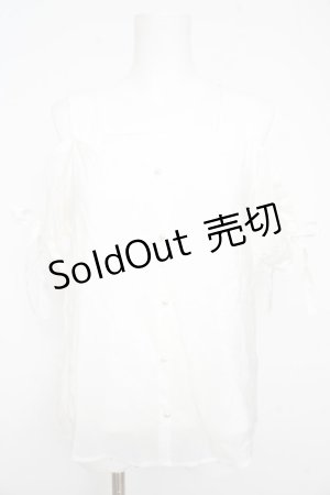 画像: axes femme POETIQUE / 【タグ付き】レイヤードデザインシアーブラウス  白 Y-26-02-21-036-AX-BL-SZ-ZY