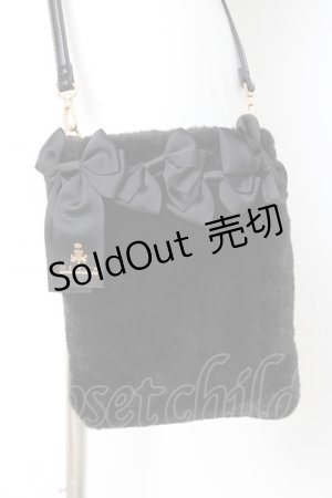 画像: m petit by misako / NINA'S ファーショルダーバッグ  黒 Y-26-02-23-031-LO-BG-SZ-ZT0304W