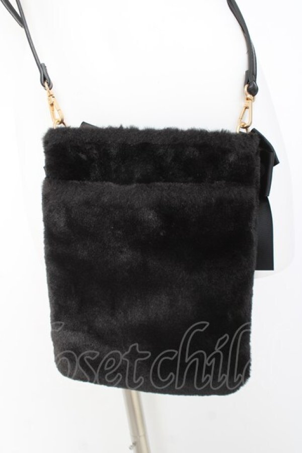 画像3: m petit by misako / NINA'S ファーショルダーバッグ  黒 Y-26-02-23-031-LO-BG-SZ-ZY (3)