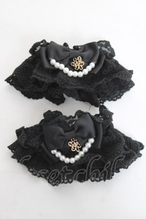 画像: axes femme kawaii / レーシーお袖留め  黒 Y-26-02-23-004-AX-ZA-SZ-ZY