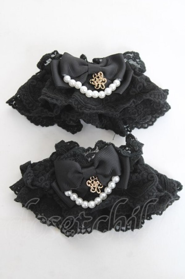 画像1: axes femme kawaii / レーシーお袖留め  黒 Y-26-02-23-004-AX-ZA-SZ-ZY (1)