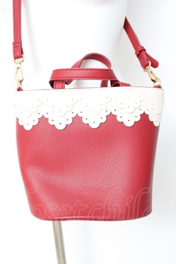 画像3: m petit by misako / AMスカラップ2WAYバッグ  赤 Y-26-02-23-033-LO-BG-SZ-ZY (3)