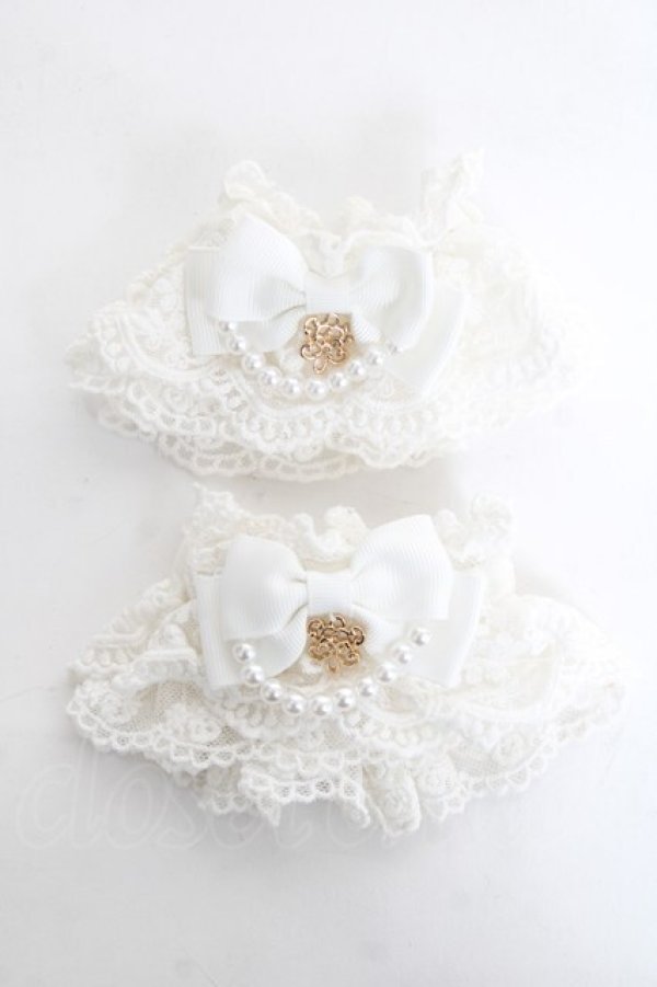 画像1: axes femme kawaii / レーシーお袖留め  白 Y-26-02-23-005-AX-ZA-SZ-ZY (1)