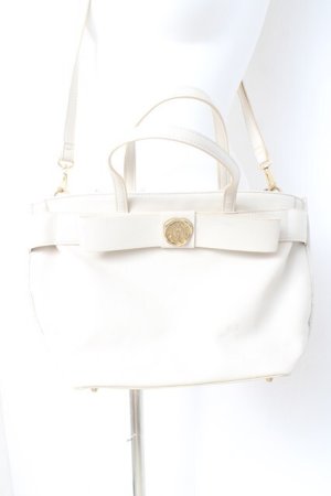 画像: m petit by misako / AMリボン2wayバッグ  生成り Y-26-02-23-037-LO-BG-SZ-ZY